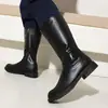 Botas Femininas Cosplay Role-Playing Duas Dimensões Botas de Cavaleiro Britânico Show de Mangá Sapatos de Adereço Botas Pretas de Cano Alto