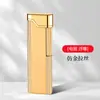 Encendedor inflable de llama abierta personalizado, encendedor lateral de aspecto elegante, rueda de amolado de flores rica, encendedor largo de regalo