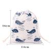 Bolsa de algodón con cordón estampada, pequeña bolsa para el hogar, para viajes, almacenamiento de artículos diversos, bolsa para regalo de Navidad, disponible en stock.