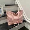 Bolso Tote de Hombro de Color Sólido de Patchwork de Nuevo Estilo, Simple y de Moda, Gran Capacidad, Tendencia para Mujer, Elegante para Viajar