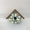 Nuevo Nido de Pájaro de Madera Colgante Jaula de Pájaros Creativa Casa de Madera Forma Creativa Colgante de Pared Nido de Pájaro