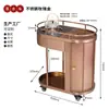 Carro de té de acero inoxidable, carrito multifuncional para preparar té, vehículo de servicio comercial móvil para preparar té para hoteles, casas de té, restaurantes.