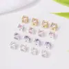 Cuentas Espaciadoras de Cubo de Azúcar de Circonia Chapadas en Oro de 14K, Cuentas Sueltas de Cubo de Azúcar Coloridas Accesorios para Joyería Hecha a Mano DIY