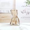 Vaso de Vidro Origami Nórdico Luxo Leve Galvanizado Colorido Irregular Decorações para Mesa de Jantar Sala de Estar Atacado