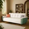 2026 Nuevo Modelo Sofá Cama Plegable Resistente a Arañazos para Sala de Estar de Alquiler, Asiento Doble para Apartamento Pequeño, Uso Doméstico Simple