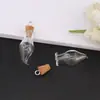 Frasco de Vidrio Transparente con Borde de Encaje, Botella de Deriva, Botella de los Deseos, Collar DIY, Llavero, Accesorios para Joyería, Materiales