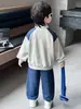 Conjunto de Primavera y Otoño para Niños 2026 Nuevo Conjunto Deportivo Casual de Dos Piezas para Niños Ropa de Moda para Niños Pequeños