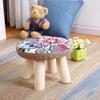 Banco Bajo de Madera Maciza Taburete para Cambiarse los Zapatos Mesa de Centro para Sala de Estar Taburete para Sofá Taburete de Regalo de Elogio Taburete Redondo que Genera Cabello Taburete Pequeño para el Hogar