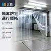 Cortina de Porta Dobrável de Trilho em Liga de Alumínio, PVC Espessado, Resistente a Altas Temperaturas, Não Endurece, Lavável, Fácil de Limpar