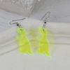 Pendientes populares de la serie de dinosaurios lindos transfronterizos AliExpress Amazon, coloridos, árbol, hoja de arce, verde, morado, gancho para la oreja, pasador para la oreja