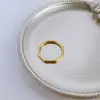 Nuevo Anillo de Bambú de Diseño Original Ins de Nicho para Mujer, Joyería de Moda que No se Desvanece con un Toque de Alta Gama, Banda Lisa Versátil