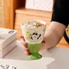 Taza Cerámica Alta de Animales de Dibujos Animados Lindos, Vaso de Agua para Helado, Taza de Desayuno de Alto Valor para el Hogar, Venta al por Mayor de Regalos