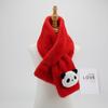 Cachecol de pelúcia estilo coreano imitação de pelo de coelho feminino outono e inverno cachecol macio estudante feminino cor sólida cruzado cachecol quente espesso