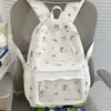 Mochila amarilla cremosa, suave y con estampado de cachorro lindo, una mochila linda y dulce exclusiva para niñas, perfecta para salidas de verano