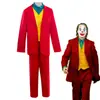 Joker payaso película cosplay traje rojo traje cosplay disfraz de escenario
