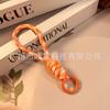 Cordón para teléfono móvil anudado a juego de colores, creativo, corto, llavero, anilla, cuerda antipérdida extraíble, 12 cm