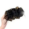 Atmósfera pluma burbuja nube pinza de pelo grande femenina recogido parte trasera de la cabeza pinza de tiburón volumen pelo esponjoso cabello