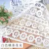 Tela de Encaje de Malla Blanca Cortina Tela para Fondo de Foto de Boda Mantel Tela para Vestido Ropa