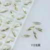 Cristal Dongzhou 11*3 Marquise Fina Fondo Puntiagudo Diamante Chapado en Plata Flash K9 Vidrio Oval Puntiagudo Joyería Accesorios para Arte de Uñas DIY