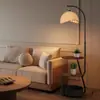 Luminária de piso estilo vintage para quarto, integrada com mesa de cabeceira, luminária de pomelo para sala de estar, iluminação ambiente ao lado do sofá, mesa de centro e luminária de pesca