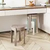 Bancos de Plástico para Uso Doméstico, Cadeiras Espessadas, Bancos Redondos Empilháveis, Bancos Altos Resistentes e Duráveis para Mesa de Jantar, Bancos de Plástico Moinho de Vento, Reserva