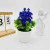 Novo Produto Bola de Grama Crisântemo Malha 25 Vaso Redondo Bonsai Desktop Artificial Planta Artificial Decoração de Interior Plástico Flor Falsa