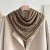 Lenço Quadrado Pequeno Estilo Chinês Lírio 70% Algodão e Linho para Mulheres, Primavera, Outono, Verão, Lenço Pequeno, Faixa de Cabelo Estilo Pastoral