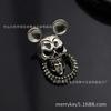 Hebilla de Tela de Cabeza de Mickey Mouse de Cobre Anillo de Mordida de Lengua de Mickey Hebilla Decorativa Celebridad de Internet en Vivo Bolso de Cuero DIY Hebilla de Bolso
