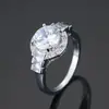 Anillo de Cobre Redondo con Forma de Escalón Transfronterizo con Incrustaciones de Circonita, Deseo de Moda Europea y Americana, Estilo Simple y Elegante, Venta Directa del Fabricante