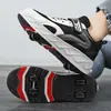 Vsv heelloon zapatos de cuatro ruedas para nuevos estudiantes patines infantiles para adultos zapatos que explotan para niños y niñas desmontables con ruedas