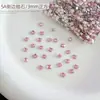 Taladro de Zirconia Biselado Cuadrado de 3 mm Accesorios para Uñas Artísticas Celebridad de Internet Super Brillo Mosaico Cuadrado Pedrería Plana Fondo Plano Taladro de Uñas Pequeños Accesorios