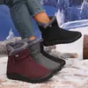 Botas de Algodón Cálido de Invierno del Noreste para Mujer, Caña Alta con Cremallera Lateral, Transfronterizo TEMU, Botas de Nieve Ligeras Amortiguadoras, Zapatos de Algodón para Mujer