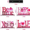 Decoración de Mesa para el Día de San Valentín Amor Boda Romántica Corazón Bandeja en Capas Muebles Artesanía de Madera Adorno