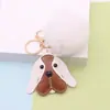 Llavero Creativo de Perro de Cuero, Lindo Dibujo Animado de Bulldog Francés, Colgante Exquisito de Alta Gama para Bolsa, Accesorios, Pequeños Regalos