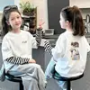 Camiseta de manga larga para niña, colección primavera/otoño 2026, capa base de algodón puro, top elegante para bebés y niños mayores, diseño de imitación de dos piezas