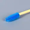 Cepillo Desechable para Pestañas con Mango de Bambú Varilla de Bambú de Colores Peine para Pestañas Cepillo para Cejas Cepillo de Tornillo Herramienta para Injerto de Pestañas