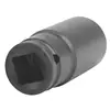 Dado hexagonal de acero al carbono de alta resistencia de 1/2 pulgada, dado hexagonal interior negro para llave eléctrica, longitud extendida 78 mm/150 mm