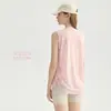 Blusa Solta de Fio de Bambu para Yoga Cover-Up Esportivo Manga Curta Top de Yoga de Verão para Corrida Absorvente de Suor Colete de Treino Fitness Feminino