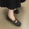 Primer Encuentro Temporada Aumento Zapatos Grises Zapatos Mary Jane Peludos Mujer 2026 Otoño/Invierno Nuevo Estilo Lazo Suela Gruesa Más Terciopelo Cálido