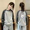 Camiseta base para niña con forro de forro polar cepillado, colección otoño/invierno 2026, camiseta interior de manga larga tipo patchwork, camiseta cálida para niñas mayores