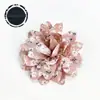 Nuevas Flores Pequeñas Florales de Gasa Hechas a Mano de 8 cm, Accesorios para Adornos de Cabello, Flores de Rosa de Tela Tridimensionales para Ropa DIY
