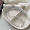 Diseño Minimalista Estilo Coreano Joyería de Plata Hecha a Mano Plata de Ley S925 Collar con Cuentas de Láser Facetadas de Aguamarina con un Toque de Nicho de Alta Gama