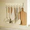 Estante de Ganchos para Cocina sin Taladro, Ganchos de Fuerte Capacidad para Guardar Ollas, Utensilios, Cucharas y Espátulas
