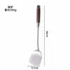 Juego de Utensilios de Cocina de Acero Inoxidable 304 y Madera de Nogal con Mango de Madera, Espátula para Cocinar, Cucharón para Sopa, Espumadera, Cuchara y Espátula Gruesas para el Hogar