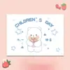 Cartões de Cumprimento Criativos de Desenho para o Dia das Crianças, Cartões de Bênção de Aniversário para Crianças do Jardim de Infância, Cartões Manuscritos, Cartões de Bênção de Floricultura para Confeitaria
