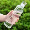 Garrafa de água resistente ao calor de alto borossilicato com marcações de tempo, copo de vidro fresco, à prova de vazamentos, transparente, copo popular para beber diretamente, atacado