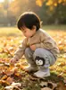 Pantalones de chándal lindos de pingüino y oso para niños, otoño e invierno, holgados, versátiles, deportivos, con parches de dibujos animados