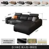 Novo Sofá Minimalista Italiano de Couro Genuíno 2026 para Sala de Estar, Linha Reta Grande Sofá com Chaise Longue de Couro de Vaca Preto, Couro de Vaca de Camada Superior