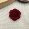 Pin de corsage de flor de camelia de tela de franela retro francesa estilo coreano estilo Chanel accesorios de ropa elegantes