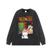Camiseta de Manga Corta para Hombre Transfronteriza Estampado Abstracto Anime Callejero Suelta Algodón Cuello Redondo Top Manga Corta para Hombre y Mujer